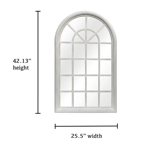 Arched Window Pane Mirror