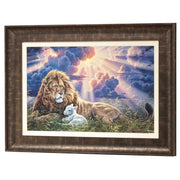 Frame Art Lion Lamb Perfect Peace