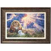 Frame Art Lion Lamb Perfect Peace
