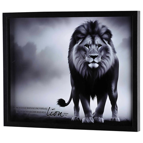 2 Framed Wall Art Black Bold As A Lion