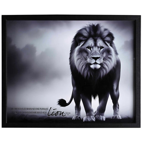 4 Framed Wall Art Black Bold As A Lion