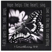11 Stacked Wall Plaque Butterfly Faith Hope