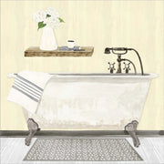 Farmhouse Bath I Gray & Yellow 2-Tub by Tara Reed, Canvas Art