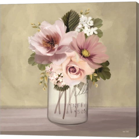 Pink Mason Jar Floral by House Fenway, Canvas Art