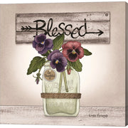 Pansy Blessing by Linda Spivey, Canvas Art