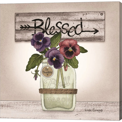 Pansy Blessing by Linda Spivey, Canvas Art