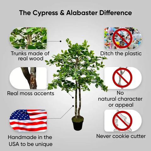 Handmade 4' Italian Black Olive Leaf Artificial Tree