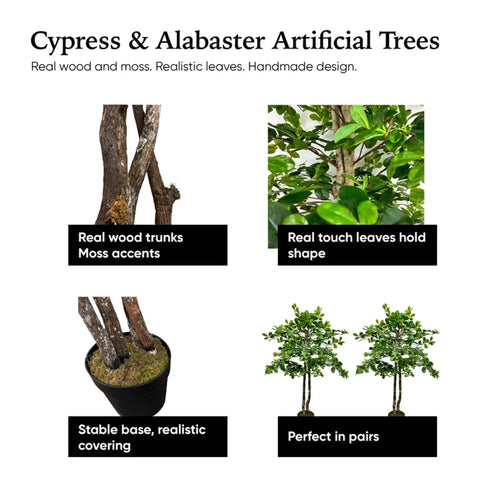 Handmade 4' Italian Black Olive Leaf Artificial Tree