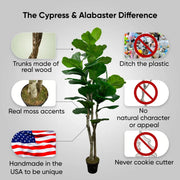 Handmade 6' Artificial Large Leaf Fig Tree