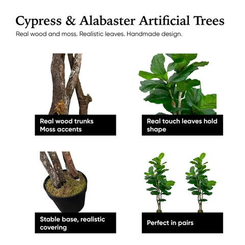 Handmade 6' Artificial Large Leaf Fig Tree