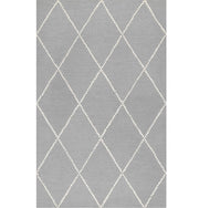 7'6" x 9'6" Feet Light Grey Ivory Hand-tufted Wool Rug