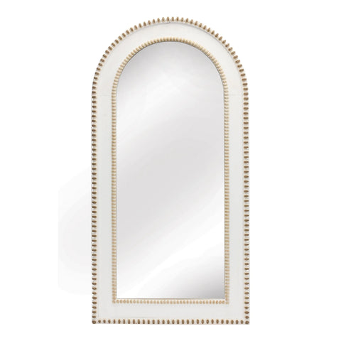 Beaded Wood Arch Mirror