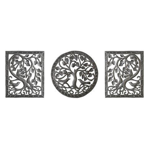 Premium Border Trees with Birds - Set of 3