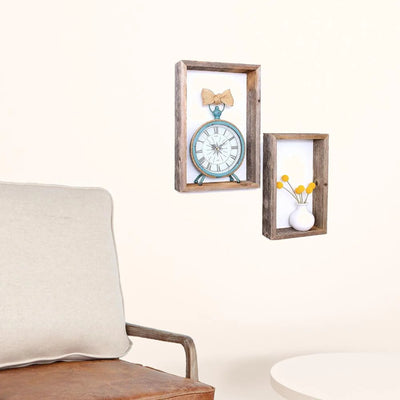  1 Rustic Farmhouse Rectangle Shadow Box Shelves