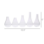 45 Quintuplet Set Of Five Joined Glass Vases