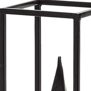 12 Petite Black Metal Framed Pyramid Decor Piece