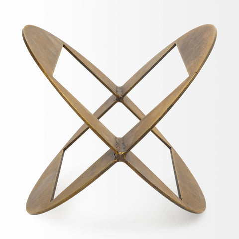 1 Gold Metal Geometric Decor Piece