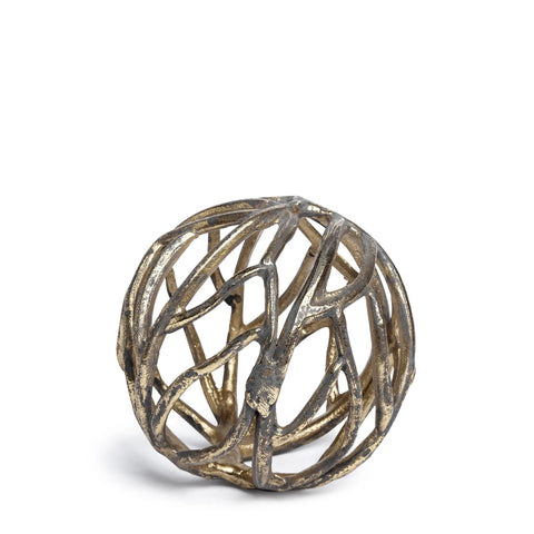 112 Petite Gold Metal Tree Branch Sculpture