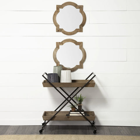 32 Green Organically Chevron Embossed Metal Vase 