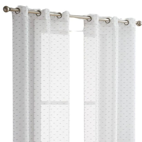 11 Silver Sprinkled Embellishment Window Curtain Panels