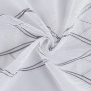 2123 White Wave Embroidered Window Panels