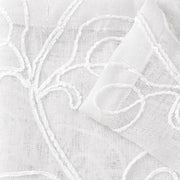 22 White Boho Embroidered Window Panels