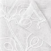 11 White Boho Embroidered Window Panels