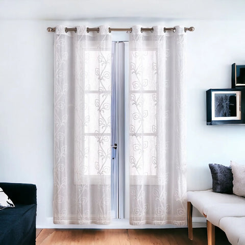 090 Blush Boho Embroidered Window Panels