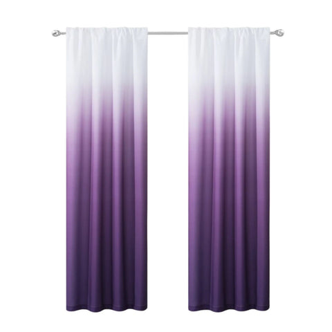 2233 Purple Ombre Window Curtain Panels