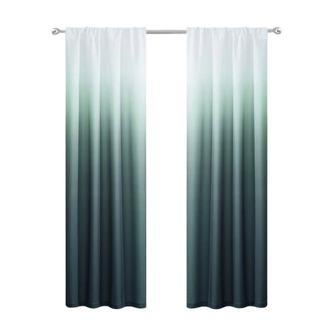4 Blue Ombre Shades Window Panels