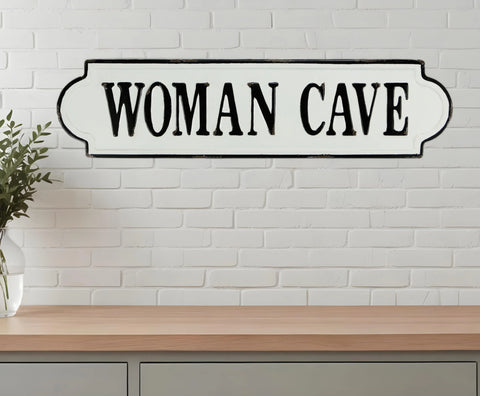 665 Woman Cave Metal Wall Decor