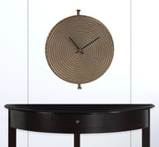 4 15" Circle Bronze Metal Analog Wall Clock