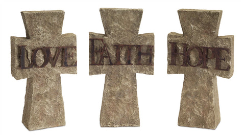 11 Gray Resin Cross Figurine