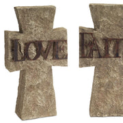 454 Gray Resin Cross Figurine