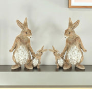 3 Polyresin Rabbit Figurine