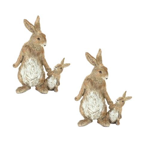 4 Polyresin Rabbit Figurine