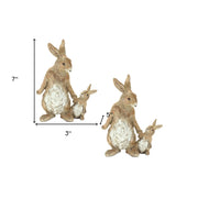 7 Polyresin Rabbit Figurine