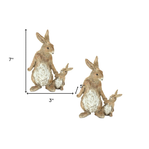 7 Polyresin Rabbit Figurine