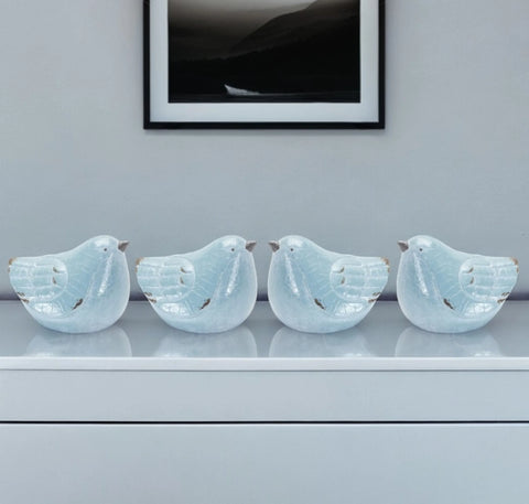 21 Blue Resin Bird Bird Figurine