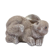  21 Set Of Four 4" Gray and Brown Polyresin Rabbit Figurine