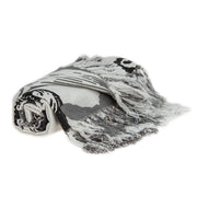 6 Ivory and Gray Woven Cotton Coastal Seashell 