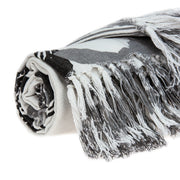 21 Ivory and Gray Woven Cotton Coastal Seashell 