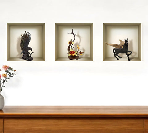 1 Gil Faux Niche 3D Peel and Stick Wall Decals