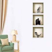 22 Set of Three Eli Faux Niche 3D Peel and Stick Wall Decals