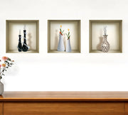 22 Set of Three Noa Faux Niche 3D Peel and Stick Wall Decals