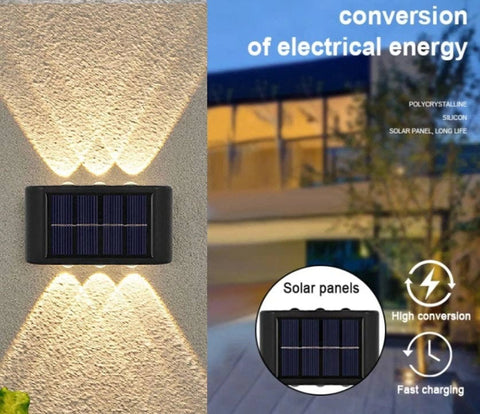 2-Pack Solar Outdoor Wall LED Light