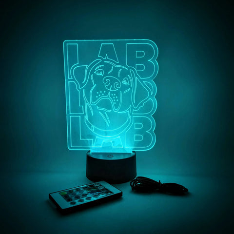 Labrador Dog LED Lamp | Lab Breed Light | Dog Lover Gifts