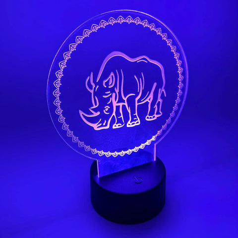 Rhino LED Lamp | Rhinoceros Light | Zoo & Safari Animal Gift