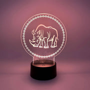 Rhino LED Lamp | Rhinoceros Light | Zoo & Safari Animal Gift