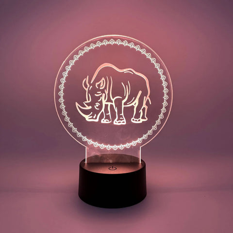 Rhino LED Lamp | Rhinoceros Light | Zoo & Safari Animal Gift